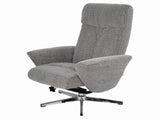 Swivel chenille Recliner with Ottoman Chair Modern Armchair Ergonomic Push Manual Reclining Footrest W1622P460966