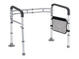 Foldable Toilet Safety Rail, 300 lbs Capacity, Non-Slip Handles, Reinforced Aluminum Alloy, Portable 95268987