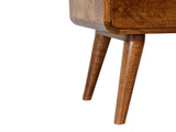 Artisan Furniture Solid Wood Curved Chestnut nightstand B182P280808