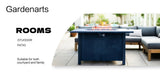 44" W x 25" H Outdoor Patio Propane Gas Fire Pit Table - 50,000 BTU High-temperature-resistant W2691P232455