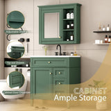 ZNTS 30'' Bathroom Vanity with Top Sink, Modern Bathroom Storage Cabinet with 2 Drawers and a Tip-out 61093027