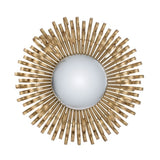 27" in Sunburst Design Wall Mirror Decorative Golden Finish for Entryway, Modern Living room W2078124329