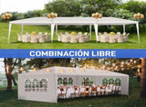 3*9m 5-Sided Iron PE Cloth Spiral Pipe Pergola 75690259