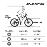 A2660 Bike 26 Inch Wheels, 21-Speed Full Suspension Mens Womens Trail Commuter City W2563P278414