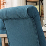 Habit Solid Wood Tufted Parsons Dining Chair, Set of 2, Blue T2574P164541