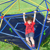 ZNTS 10ft Geometric Dome Climber Play Center, Kids Climbing Dome Tower with Hammock, Rust & UV Resistant MS322583AAC