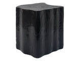 2-in-1 Irregular MGO End Table, Split Design, Small Space Friendly,Indoor Outdoor Use,Black Color N770P284171B