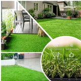 ZNTS (2Pack)3.3FTx10FT Artificial Grass Realistic Synthetic Thick Fake Faux Grass Rug Astroturf Carpet W2836P230766