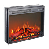 ZNTS 23 inch electric fireplace insert, ultra thin heater log set & realistic flame, remote control 26258891