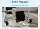 Black Shower Commode Wheelchair, Seniors Bedside Commode Chai 13016749