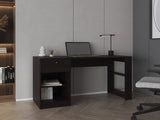Computer Desk, 1 Drawer, 2 Shelves, Black B097P262381