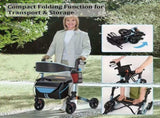 Rollator Walker for Seniors, Lightweight Foldable All Terrain Rolling Walker with seat, Aluminum W3952P384261