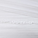 4 Piece Microfiber Reversible Ruffle Quilt Set with Throw Pillow White Full/Queen B03597434