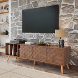 70" Mid-Century Modern TV Stand, Media Console Table for TVs up to 80'', Entertainment Center with 5 N710P222773P
