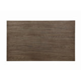 Wire Brushed Brown Finish 1pc Dining Table with 2 Hidden Drawers Casual Dining Room Furniture B011104522