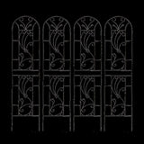 4 Pack Metal Garden Trellis 86.7" x 19.7" Rustproof Trellis for Climbing Plants Outdoor Flower W1586P268031