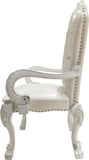 ZNTS ACME Dresden Arm Chair , Synthetic Leather & Bone White Finish DN02243