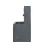 11.8x30.7x23.6" Decorative Gray Fountain with Rectangle Design, with Light and Pump, for Indoor and W2078138950