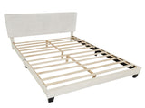 Findlay Plush 3D Upholstered Platform Bed in White Dove,Queen T2574P241782