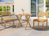 26" x 27" Solid Acacia Wood Foldable Round Side Table, 180 LBS Weight Capacity Patio End Table 61714153