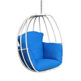 ZNTS Hanging Egg Chair , Hammock Swing Chair with Hanging Kit,Blue W1889P202893