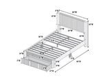 Contemporary 1pc Queen Size Bed w Storage Drawer Light Pink Corduroy Texture Design Platform B011P238967