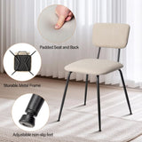 Set of 4 Modern Padded Dining Chairs for Kitchen Bar Office Chair, White 32595938