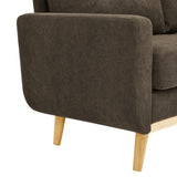 67.7" Wide Mid-Century Modern Upholstered Tufted Loveseat Sofa With Wooden Legs B343P339289
