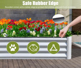 6x3x1ft Galvanized Raised Garden Bed, Outdoor Planter Garden Boxes Large Metal Planter Box for W1859P197882