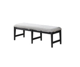 ZNTS Modern 1pc Dining Bench Black Frame Upholstered Cushion Plush Comfort Seat Kitchen Dining Room B011P218341