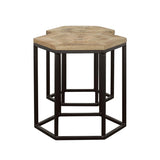 Natural and Black 2-Piece Nesting Table B062P153599
