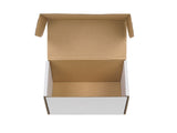 50 Corrugated Paper Boxes 6x4x4"White Outside and Yellow Inside 08347843