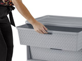 (2 pack) Wide 3 Drawer Tower, Plastic Storage Organizer with Removable Decorative Bins, Easy to 76064379