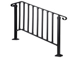 Matte black 3-tier ABS plastic handrail for patio stairs 20453346