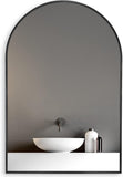 ZNTS Black 20x30 INCH Metal Arch Barhroom mirror 05906160