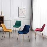Aufurr Modern Velvet Dining Chair, Set of 2, Gold T2574P164605