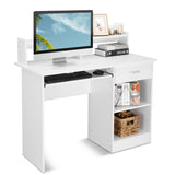 ZNTS General Style Modern E1 15MM Chipboard Computer Desk White 79137938