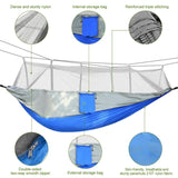 ZNTS Camping Hammock, Portable Double Hammock with Net,600lbs Load 2 Persons Hammock w/Mosquito Net 83835081