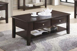 ZNTS Coffee Table Of Two Drawers In Brown SR016387