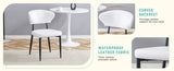 White Minimalist Ergonomic Dining Chair, With A Curved Backrest For Design,Unlocking A W1151P268065