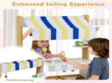 2-in-1 Wooden Grocery Store & Ice Cream Cart Playset with Accessories 95834899