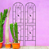 2 Pack Metal Garden Trellis 86.7" x 19.7" Rustproof Trellis for Climbing Plants Outdoor Flower W1586P268029