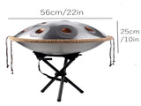 10 Notes Silver Solid Color Handpan Drum Steel Percussion Instrument 00616550