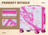 20 Inch PC Spinner Wheel Luggage, Carry on Suitcase, With Printed pattern and Combination Lock W2787P487163