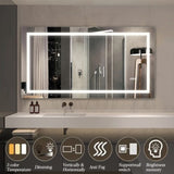 LED Bathroom Mirror 60x 32 Inch with lights, anti-Fog & Dimming Led Bathroom Vanity Mirror W134070939