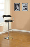 Contemporary Style Black Bar Stool Counter Height Chairs Set of 2 Adjustable Swivel Kitchen Island HS00F1559-ID-AHD
