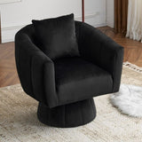 360&deg Swivel Accent Chair, Modern Velvet Fabric Living Room Armchair with Fluffy Cushions, Comfy 27780412
