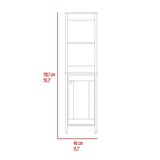 Arctic Linen Cabinet, With Four Shelves, Single Door Cabinet B128P148857