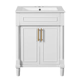 24" Vanity with Integrated Ceramic Sink, Cabinet with 2 Doors, Single Sink N710P277711K