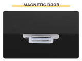 4-Door Vertical-Grain MDF Painted Bathroom Cabinet 23.62*11.81*43.31in Black 01139214